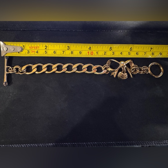 Juicy couture bow heart dangle gold bracelet - Picture 7 of 7